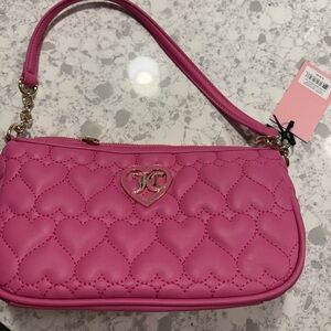 Juicy Couture Pink Quilted Heart Shoulder Bag